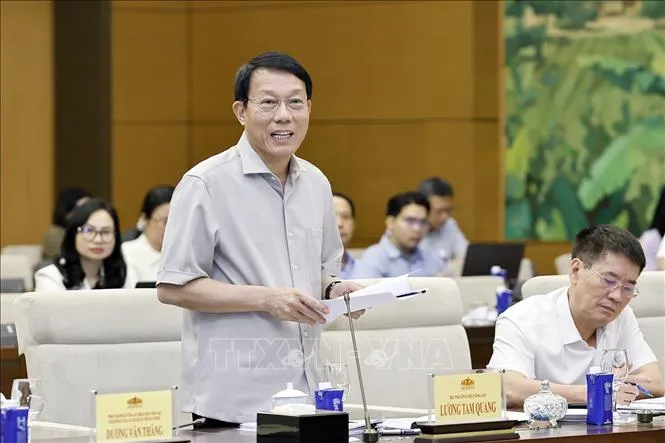 Đại tướng Lương Tam Quang - Bộ trưởng Bộ Công an phát biểu ̣(Ảnh: Doãn Tấn/TTXVN) Đại tướng Lương Tam Quang - Bộ trưởng Bộ Công an phát biểu ̣(Ảnh: Doãn Tấn/TTXVN)