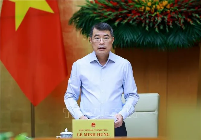 Thủ tướng Lê Minh Hưng chủ trì Phiên họp Chính phủ chuyên đề về xây dựng pháp luật tháng 8/2026. Ảnh: Dương Giang/TTXVN