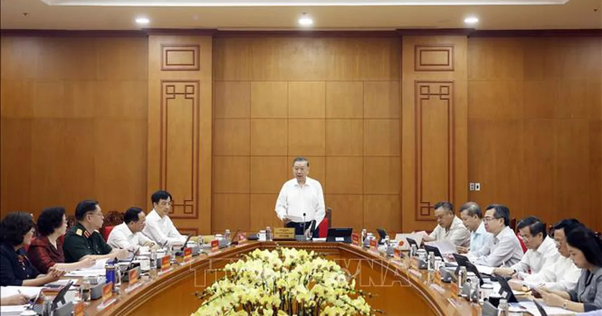 Tổng Bí thư, Chủ tịch nước Tô Lâm làm việc với Ban Tổ chức Trung ương về Đề án sơ kết 5 năm thực hiện Nghị quyết số 28