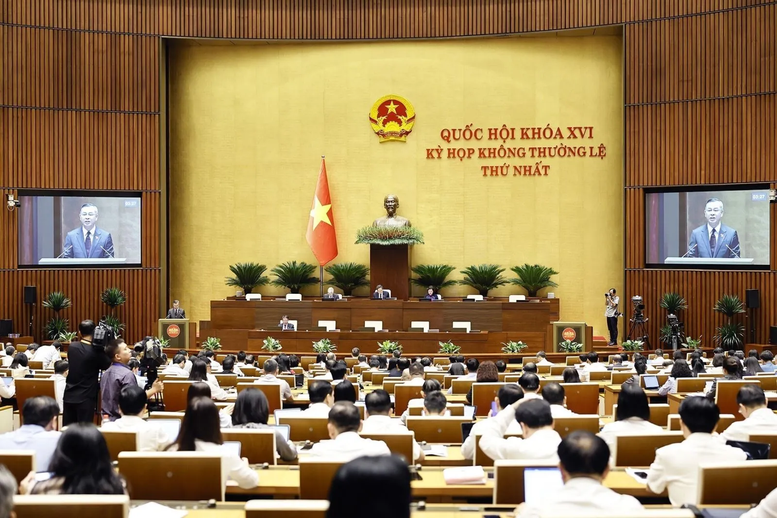 Sáng 19/8/2026, Quốc hội họp phiên toàn thể tại hội trường. Ảnh: Doãn Tấn/TTXVN