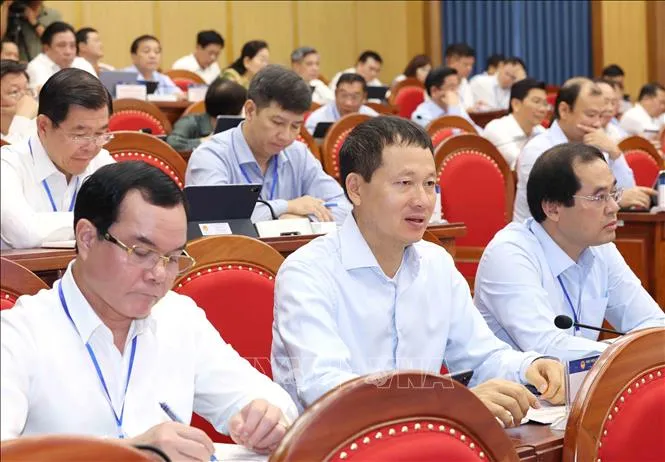 Các học viên Lớp bồi dưỡng, cập nhật kiến thức đối với Uỷ viên Ban Chấp hành Trung ương Đảng khoá XIV (Lớp thứ nhất) (Nguồn: Phương Hoa/TTXVN)