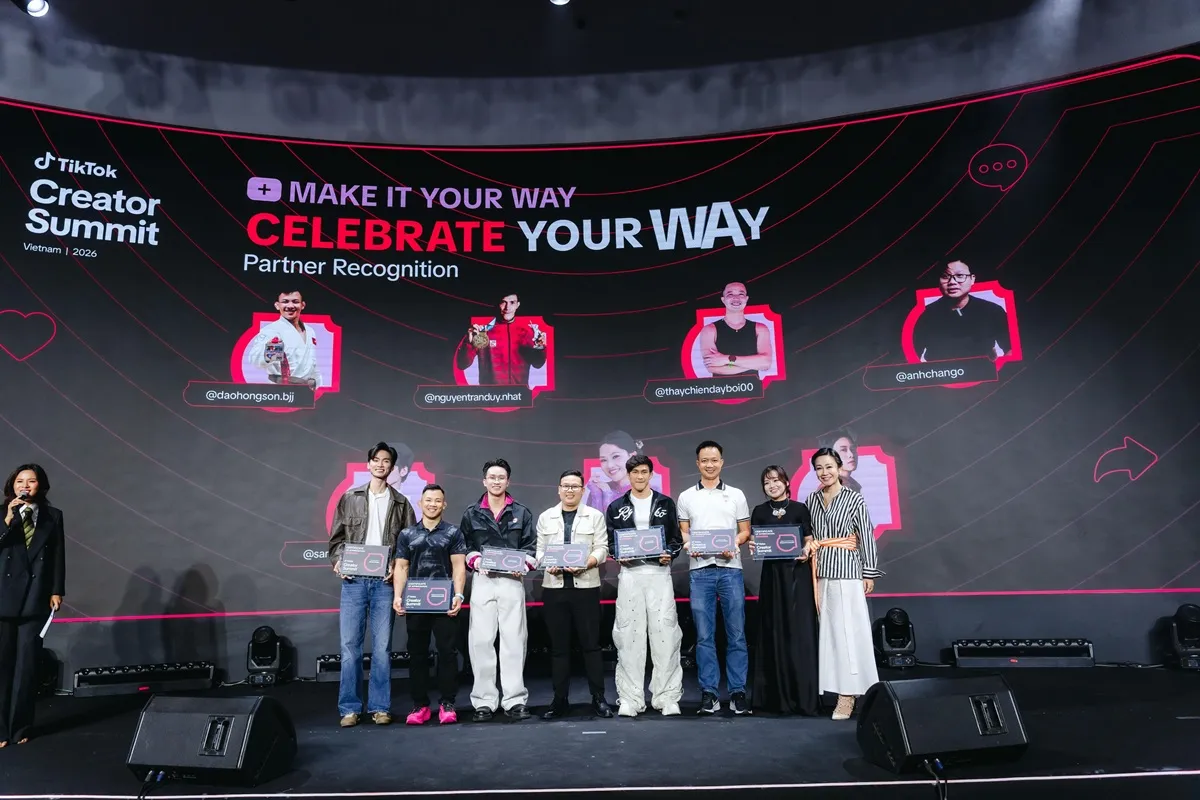 h1-TikTok cũng vinh danh các nhà xuất bản, đối tác MCN, vận động viên và nhà sáng tạo có đóng góp nổi bật tại Việt Nam