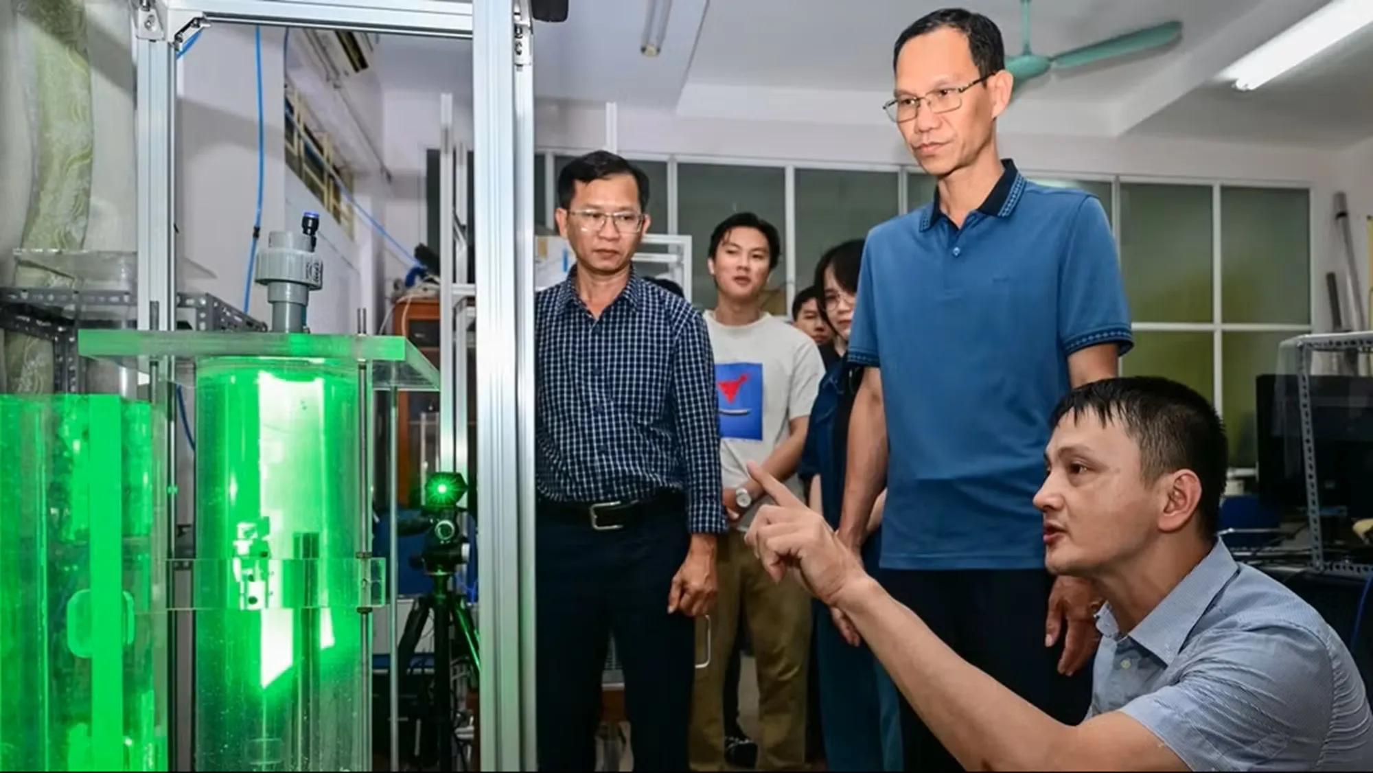 Khóa đào tạo về công nghệ lò phản ứng của Trung tâm Đào tạo hạt nhân (Viện Năng lượng Nguyên tử Việt Nam) - Ảnh: An Lam - Nhân Dân