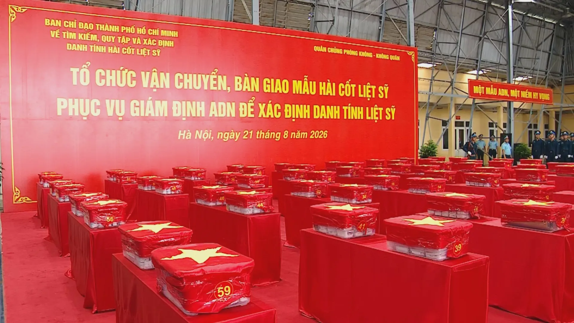 Hơn 7000 bộ hài cốt liệt sĩ được tập hợp chuẩn bị cho bước tiếp theo trong hành trình xác định danh tính