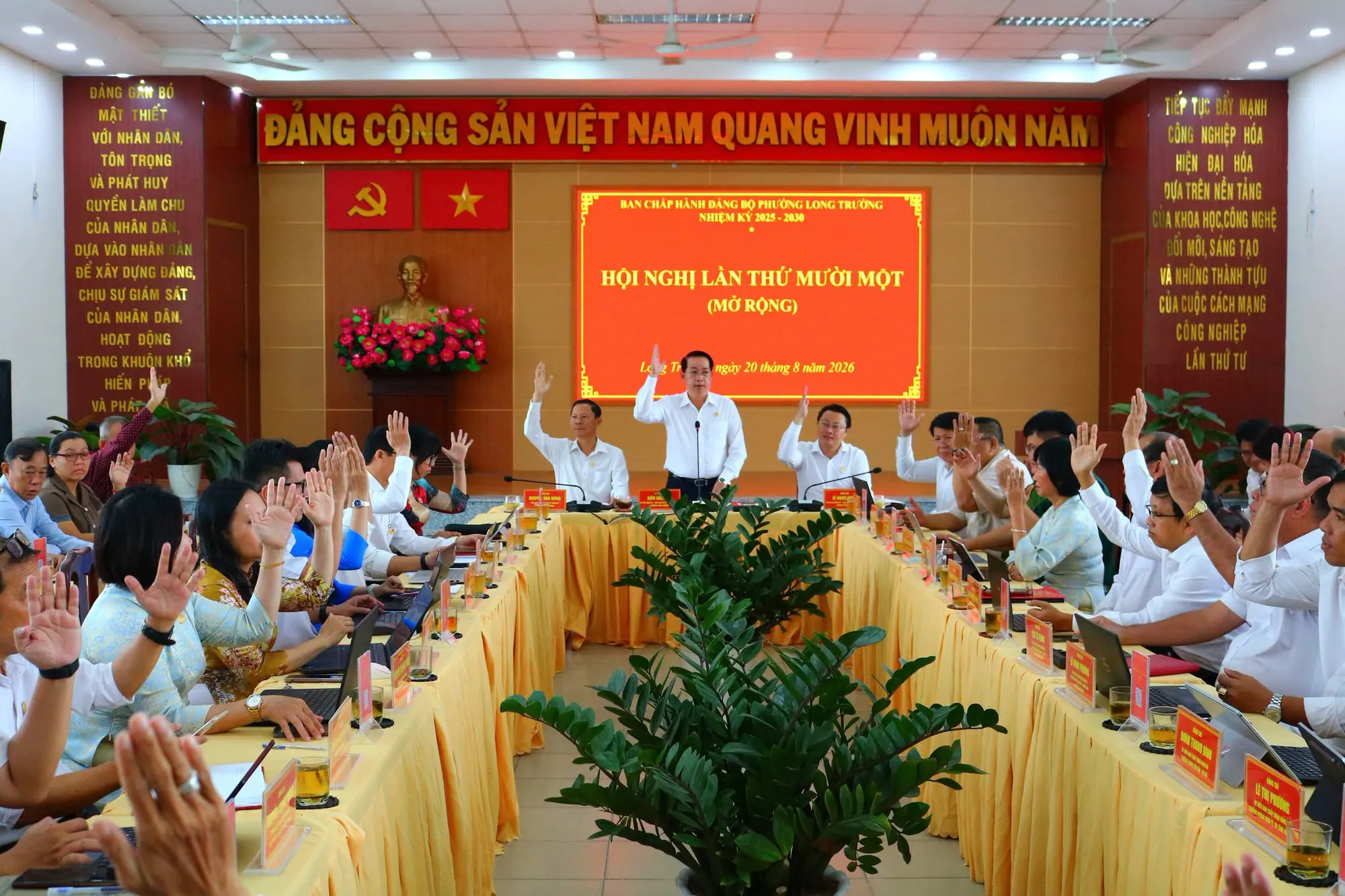 Ban Chấp hành Đảng bộ phường Long Trường thống nhất kiến nghị giữ nguyên hiện trạng địa giới hành chính, không sắp xếp - Ảnh: Phường Long Trường
