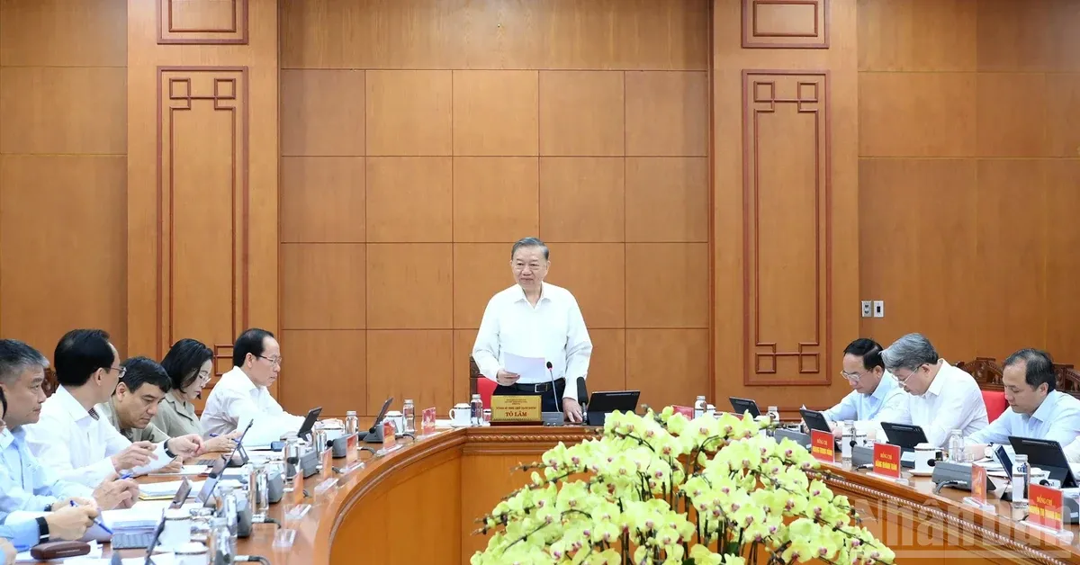 Tổng Bí thư, Chủ tịch nước Tô Lâm làm việc với các cơ quan sau 1 năm thực hiện Nghị quyết số 71