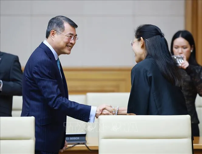Thủ tướng Lê Minh Hưng tiếp Đại sứ, Đại biện các nước ASEAN tại Việt Nam. Ảnh: Dương Giang/TTXVN