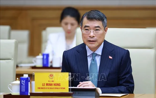Thủ tướng Lê Minh Hưng tiếp Đại sứ, Đại biện các nước ASEAN tại Việt Nam. Ảnh: Dương Giang/TTXVN