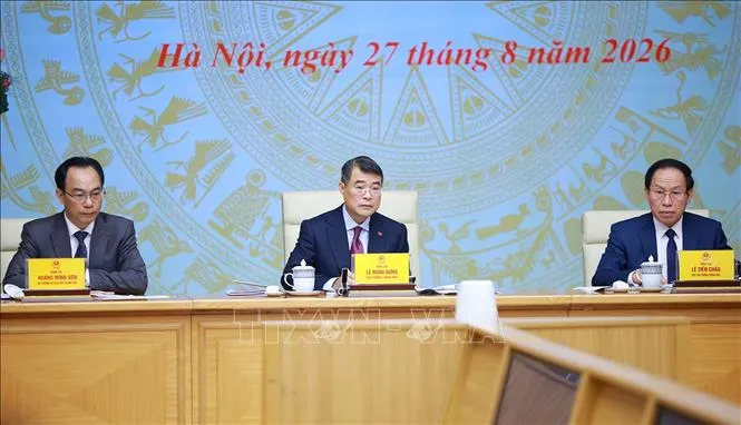 Thủ tướng Lê Minh Hưng dự Hội nghị tổng kết năm học 2025-2026 và triển khai năm học 2026-2027. Ảnh: Dương Giang/TTXVN