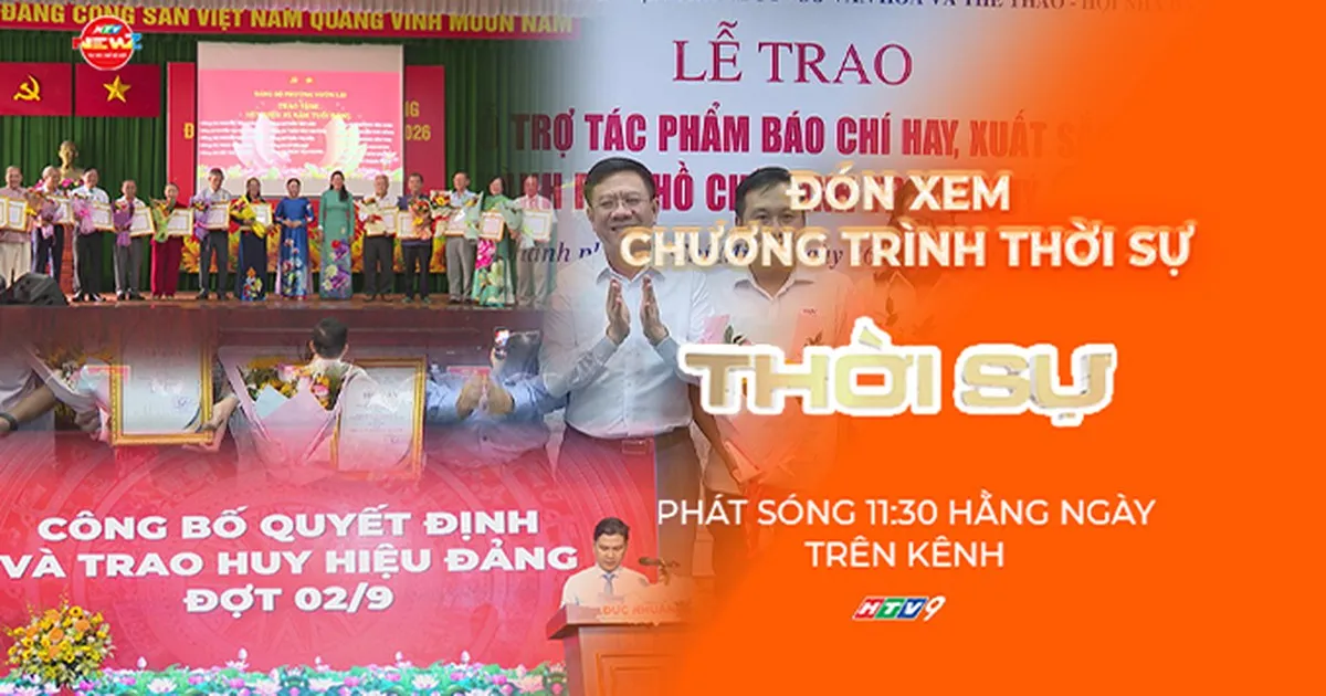 Thời sự trưa HTV ngày 27/8/2026 | Phường Vườn Lài trao tặng Huy hiệu Đảng đợt ngày 2/9/2026