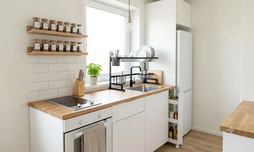 5 cách tổ chức bếp phòng trọ 2m2 siêu gọn gàng, tiết kiệm chi phí