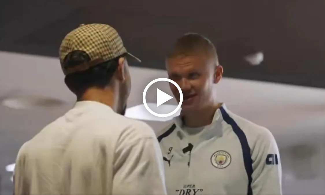 VIDEO: Haaland đích thân tiễn sao Man City ra đi, nhắc không được làm ngơ