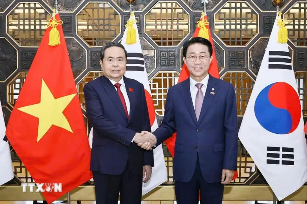 Chủ tịch Quốc hội Trần Thanh Mẫn hội đàm với Chủ tịch Quốc hội Hàn Quốc Cho Jeong Sik- Ảnh 1.