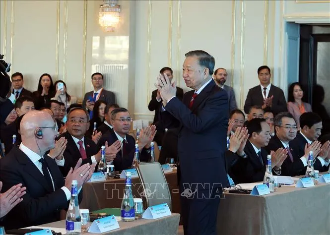 Tổng Bí thư, Chủ tịch nước Tô Lâm tham dự Diễn đàn Khoa học và Công nghệ Việt Nam - Liên bang Nga. Ảnh: Thống Nhất/TTXVN