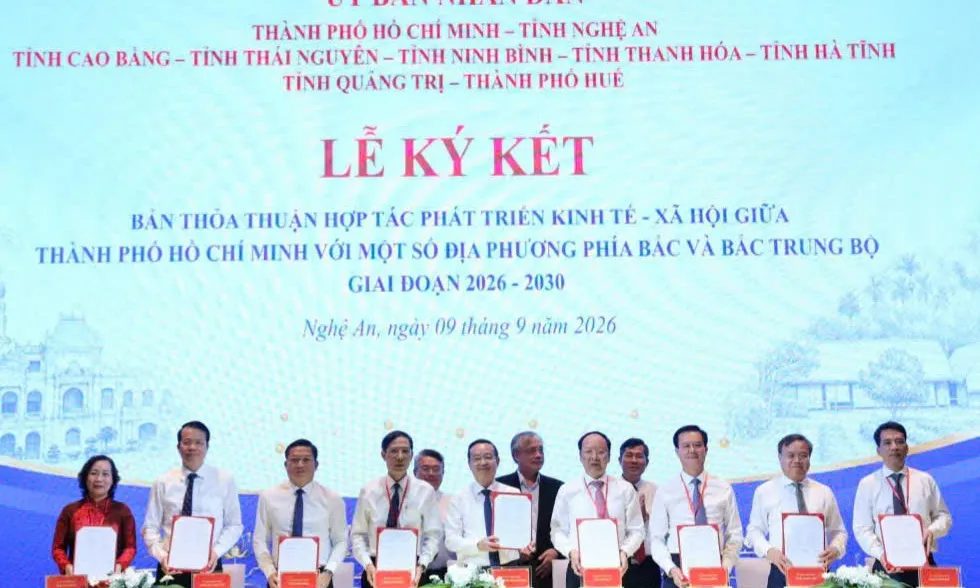 TPHCM và 08 tỉnh, TP phía Bắc và Bắc Trung Bộ mở rộng hợp tác 