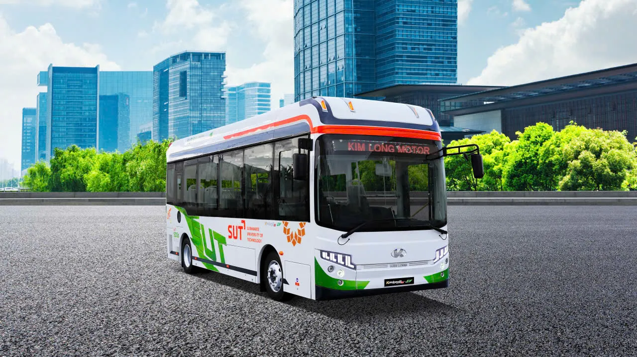 Mẫu xe city buýt thuần điện KIMLONGB30-EV của KIM LONG MOTOR sẽ lăn bánh tại Thái Lan