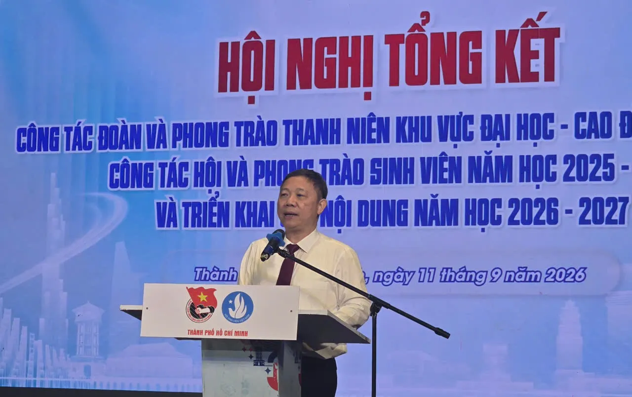 Ông Dương Anh Đức – Uỷ viên Ban Thường vụ, Trưởng Ban Tuyên giáo Thành uỷ Thành phố phát biểu chỉ đạo - Ảnh Bá Nam
