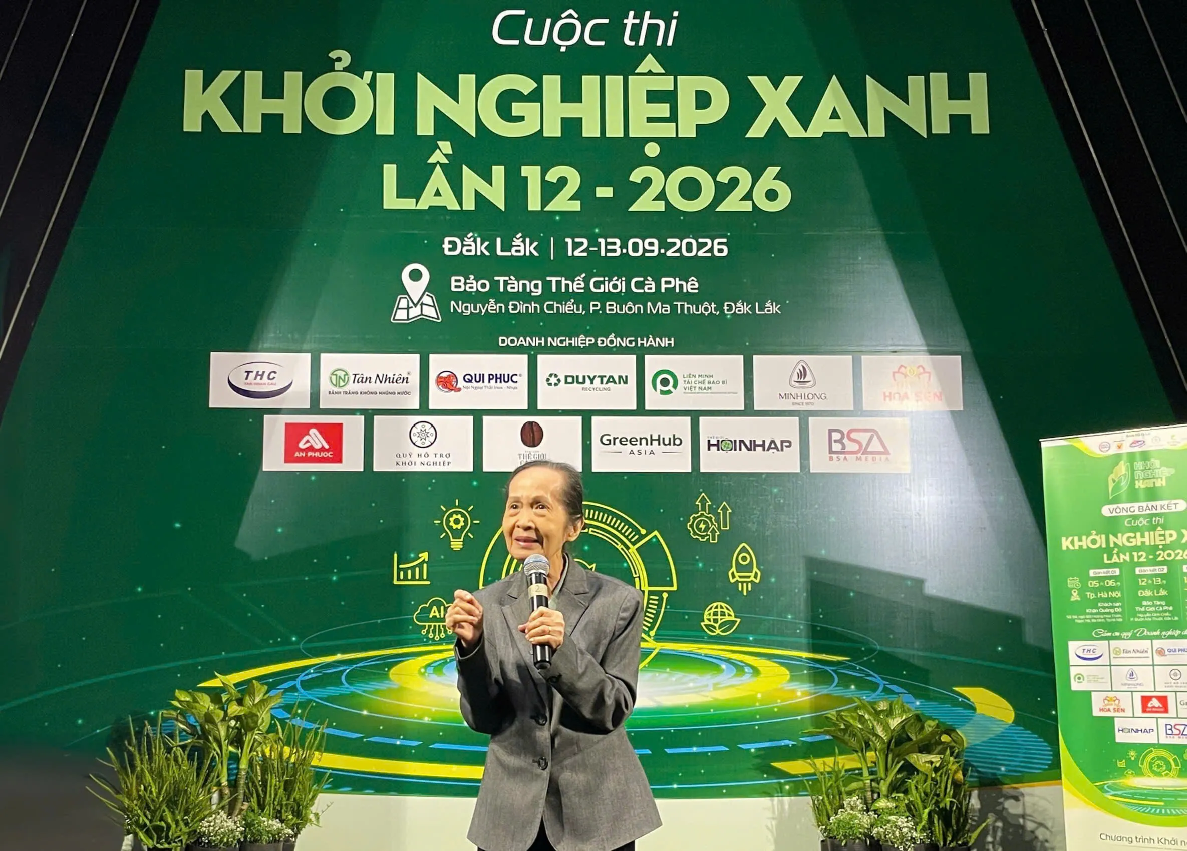 Chuyên gia kinh tế Phạm Chị Lan - thành viên ban giám khảo cuộc thi Khởi nghiệp Xanh lần thứ 12 năm 2026 đánh giá cao các dự án khởi nghiệp năm nay - Ảnh BTC cung cấp