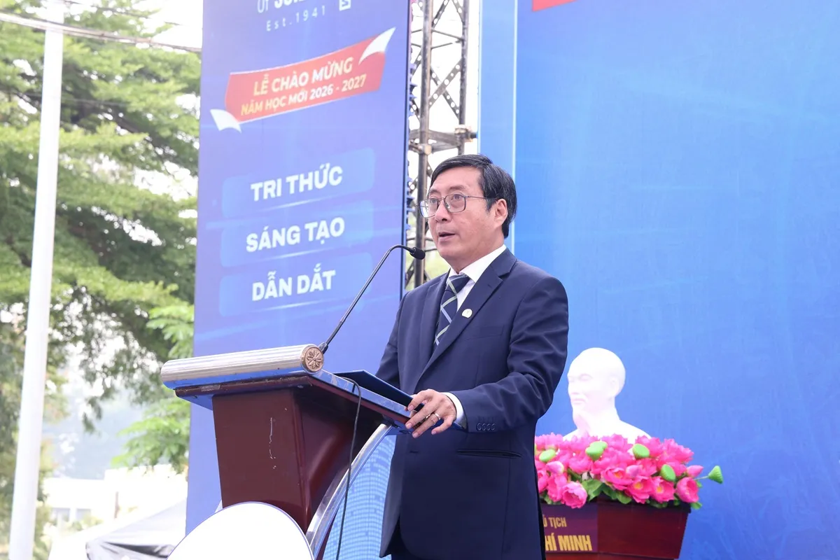 PGS-TS Trần Lê Quan - Hiệu trưởng Trường ĐH Khoa học Tự nhiên, ĐHQG-HCM phát biểu