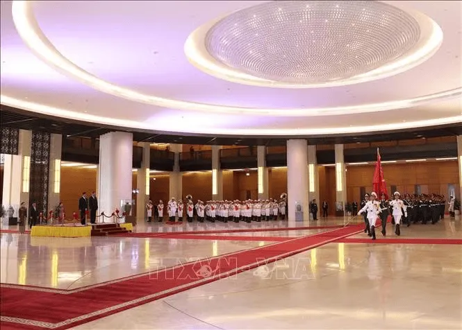 Tổng Bí thư, Chủ tịch nước Tô Lâm chủ trì Lễ đón chính thức Nhà vua Vương quốc Thái Lan và Hoàng hậu - Ảnh 6.
