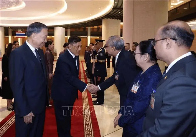Tổng Bí thư, Chủ tịch nước Tô Lâm chủ trì Lễ đón chính thức Nhà vua Vương quốc Thái Lan và Hoàng hậu - Ảnh 9.