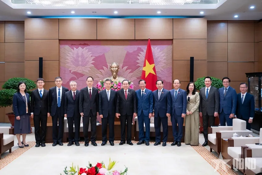 Chủ tịch Quốc hội Trần Thanh Mẫn tiếp đoàn đại biểu Trung Quốc - Ảnh 3.