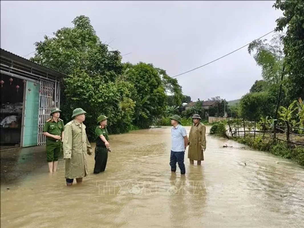 Một điểm ngập sâu tại xã miền núi Hóa Qùy, tỉnh Thanh Hóa - Ảnh TTXVN phát