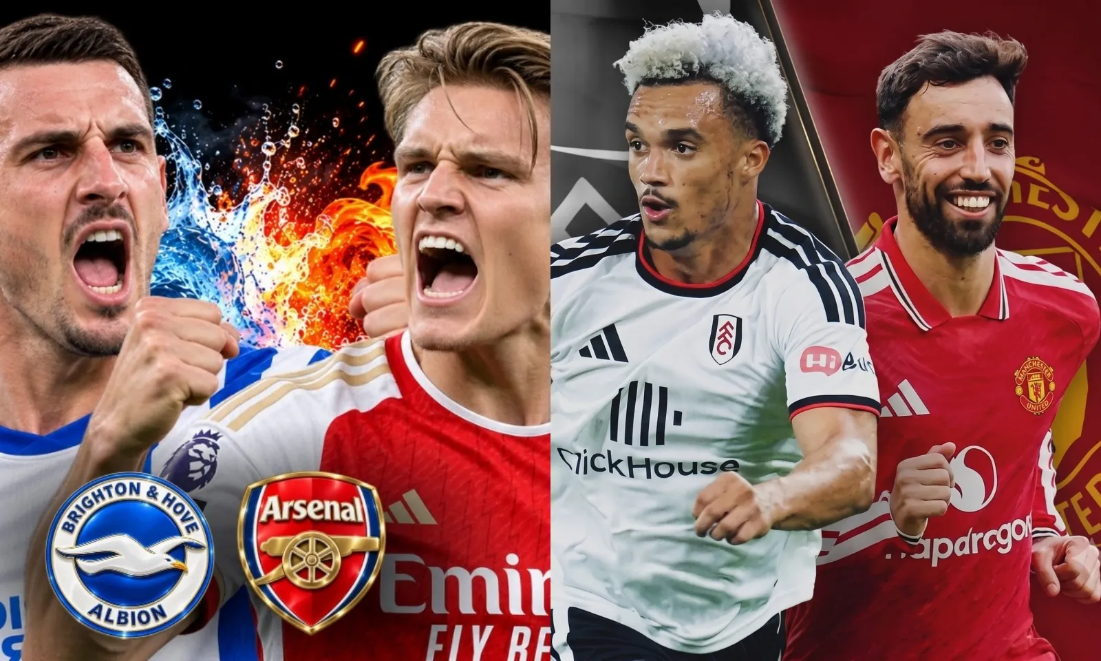 Lịch thi đấu Ngoại hạng Anh vòng 5: Brighton vs Arsenal | Fulham vs MU