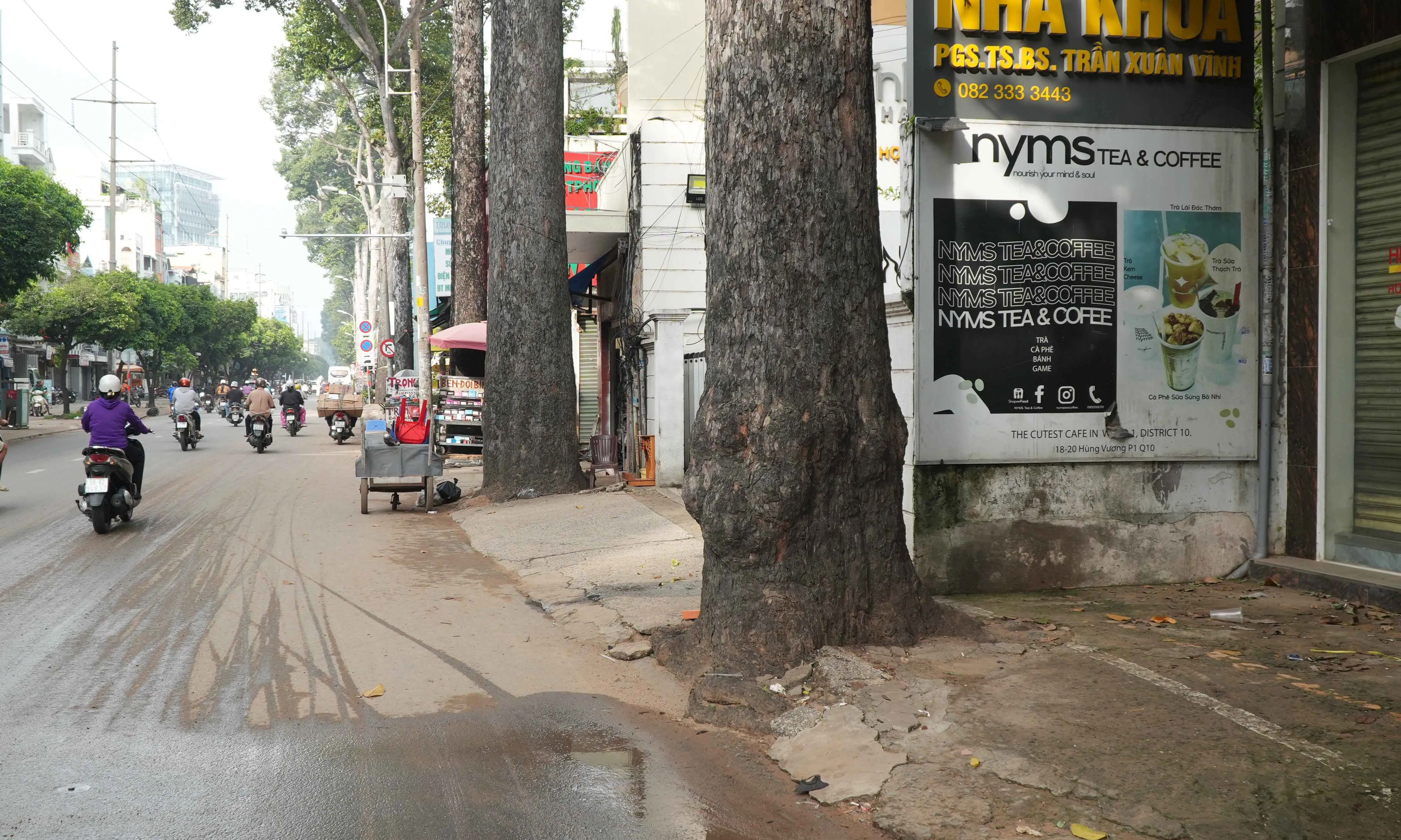 Phường Vườn Lài khởi công chỉnh trang vỉa hè đường Hùng Vương