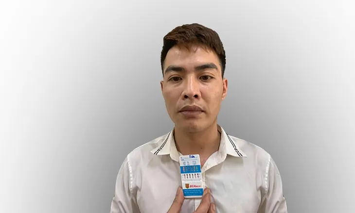 Bị can Nguyễn Văn Tân tại cơ quan công an - Ảnh: Công an tỉnh Hưng Yên