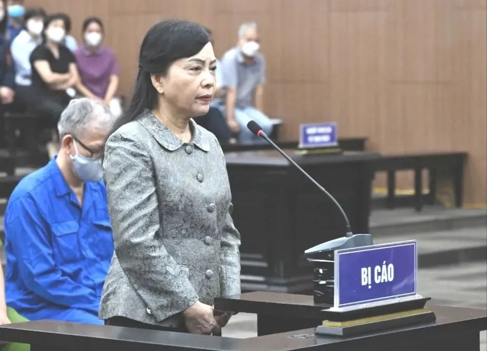 Bị cáo Nguyễn Thị Kim Tiến tại phiên tòa sơ thẩm - Ảnh: Gia Khánh - SGGP