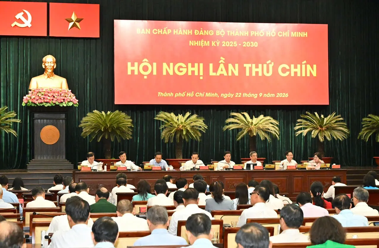 Ban Chấp hành Đảng bộ TPHCM khóa I, nhiệm kỳ 2025-2030 tổ chức Hội nghị lần thứ 9 (mở rộng) - Ảnh VIỆT DŨNG SGGPO