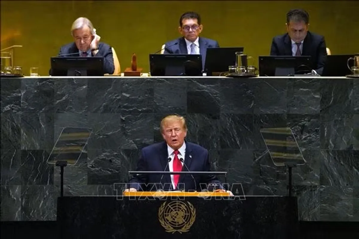 Tổng thống Mỹ Donald Trump phát biểu trước Đại hội đồng LHQ ở New York