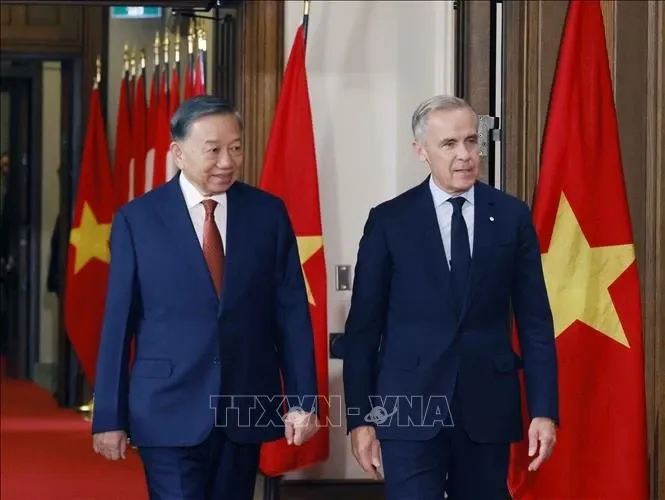 Tổng Bí thư, Chủ tịch nước Tô Lâm hội đàm với Thủ tướng Canada Mark Carney