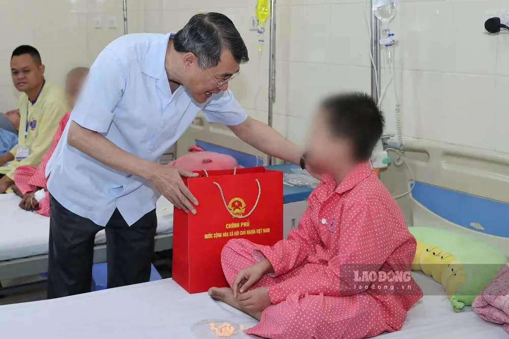 Thủ tướng trao quà của Tổng Bí thư, Chủ tịch nước Tô Lâm tặng các bệnh nhi ung thư - Ảnh 1.