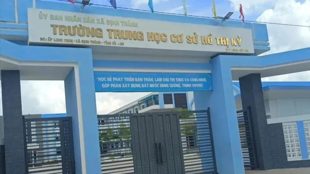 Truong HTK.jpg Trường THCS Hồ Thị Kỷ - Ảnh: SGGP