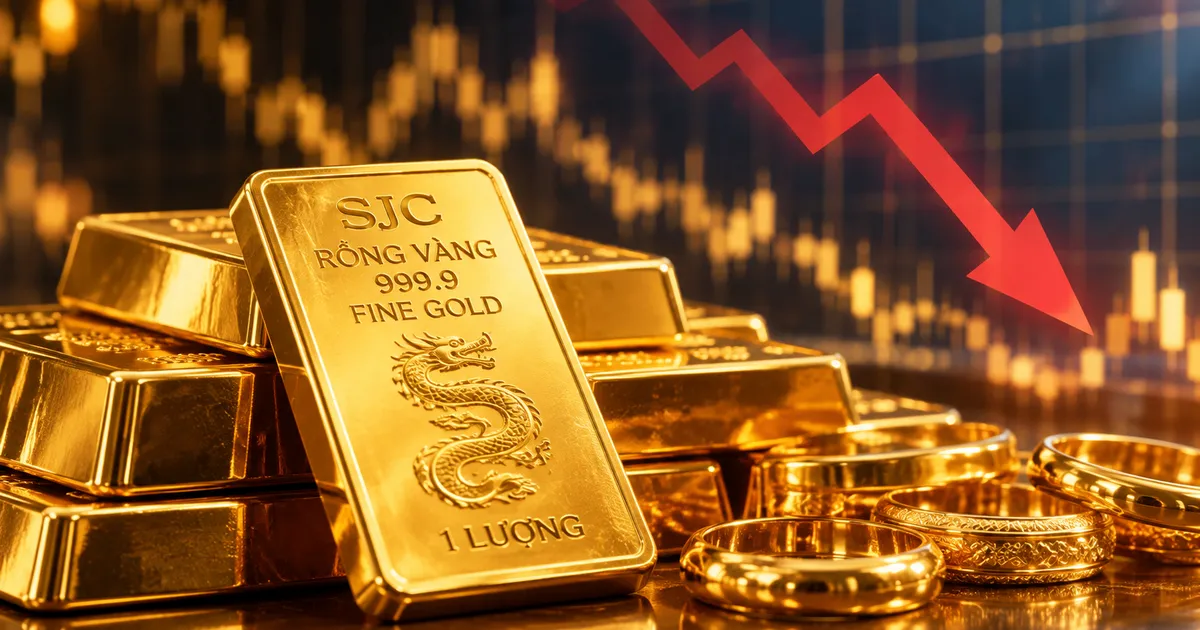 Giá vàng giảm mạnh 3,2 triệu đồng/lượng | NewZMoney