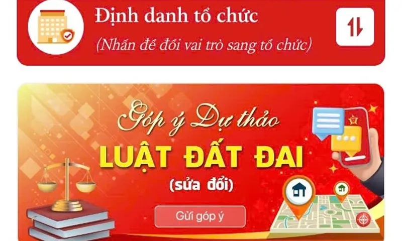 Lấy ý kiến nhân dân về Luật Đất đai sửa đổi trên VNeID