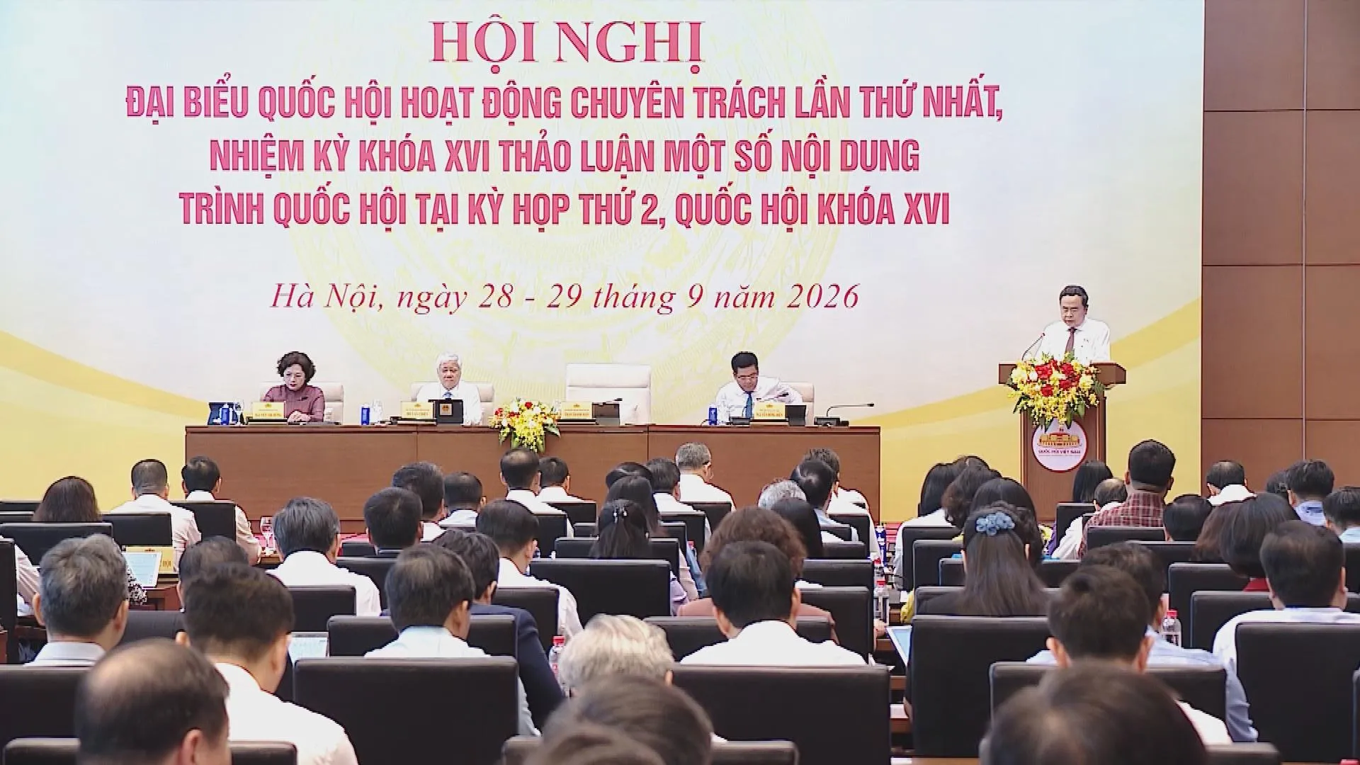 Khai mạc Hội nghị đại biểu Quốc hội hoạt động chuyên trách | Thời sự trưa HTV ngày 28/9/2026 - Ảnh 1.