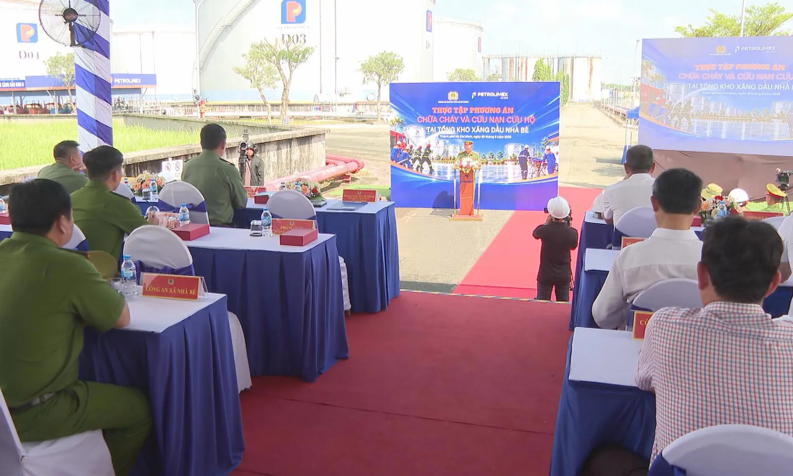 TP. Hồ Chí Minh diễn tập chữa cháy cấp Thành phố tại Tổng kho xăng dầu Nhà Bè