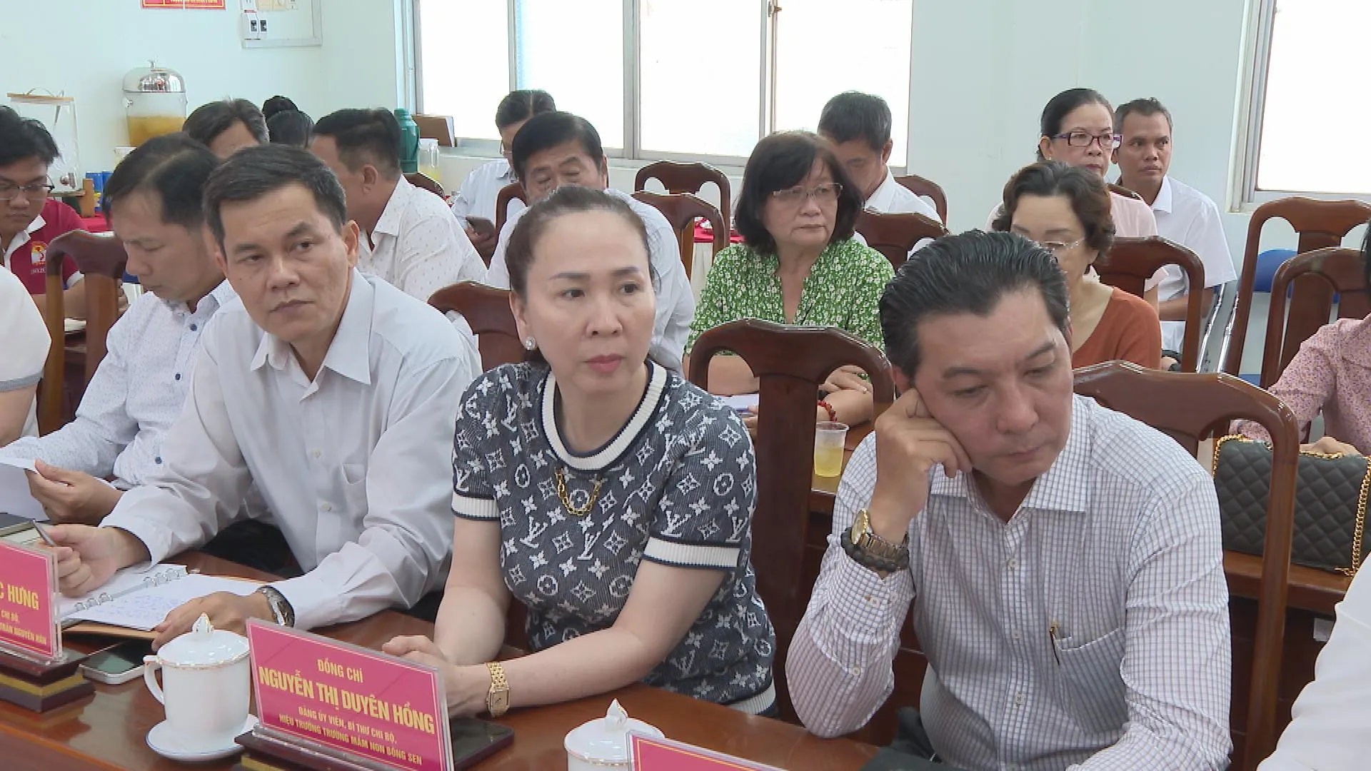Các đại biểu tham dự Hội nghị lần thứ bảy Ban Chấp hành Đảng bộ phường Phú Định khóa I, nhiệm kỳ 2025–2030