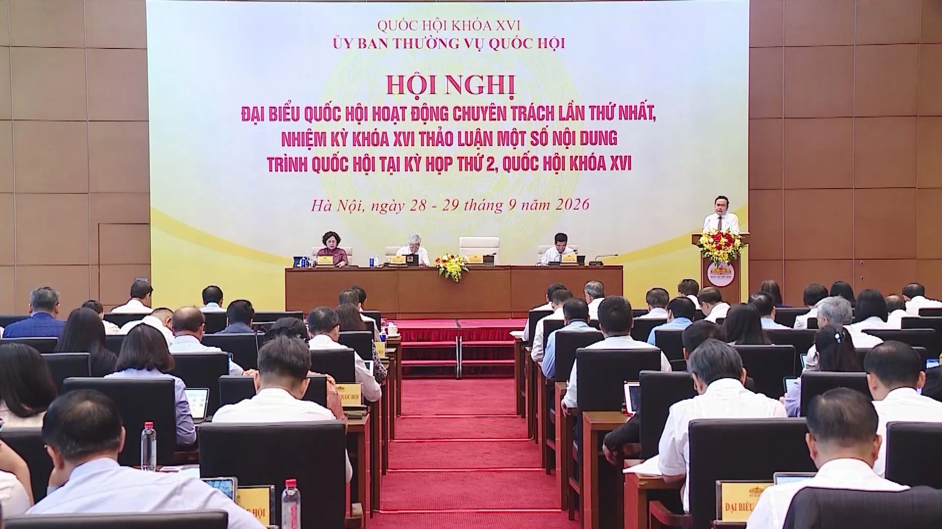 Toàn cảnh Hội nghị đại biểu Quốc hội hoạt động chuyên trách lần thứ nhất - Ảnh 1. Toàn cảnh Hội nghị đại biểu Quốc hội hoạt động chuyên trách lần thứ Nhất, nhiệm kỳ khóa XVI, diễn ra trong hai ngày 28/9 và 29/9 tại Hà Nội
