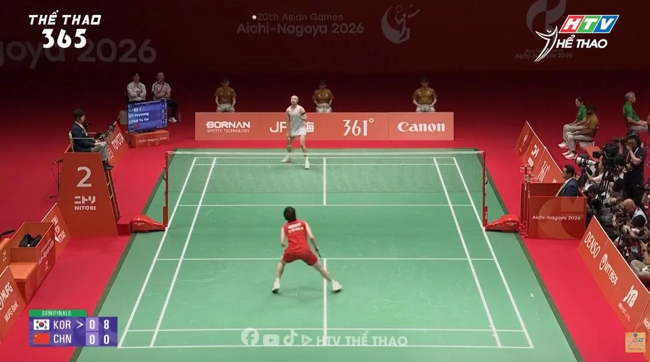 An Se-young (váy trắng), đương kim vô địch Olympic và đang đứng số 1 thế giới sẽ bước vào trận chung kết tranh HCV ASIAN Games 2026