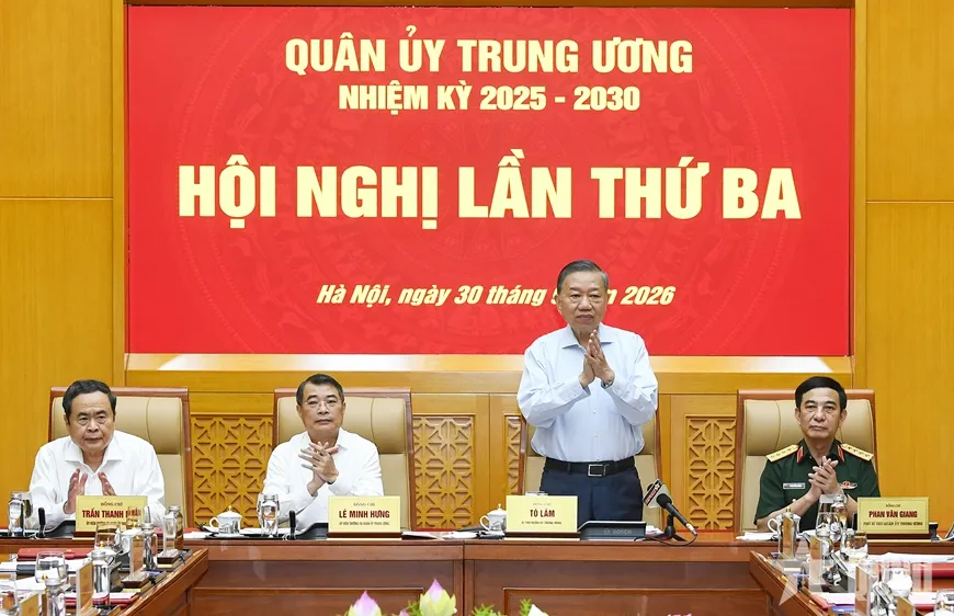 Tổng Bí thư, Chủ tịch nước Tô Lâm, Bí thư Quân ủy Trung ương chỉ đạo hội nghị