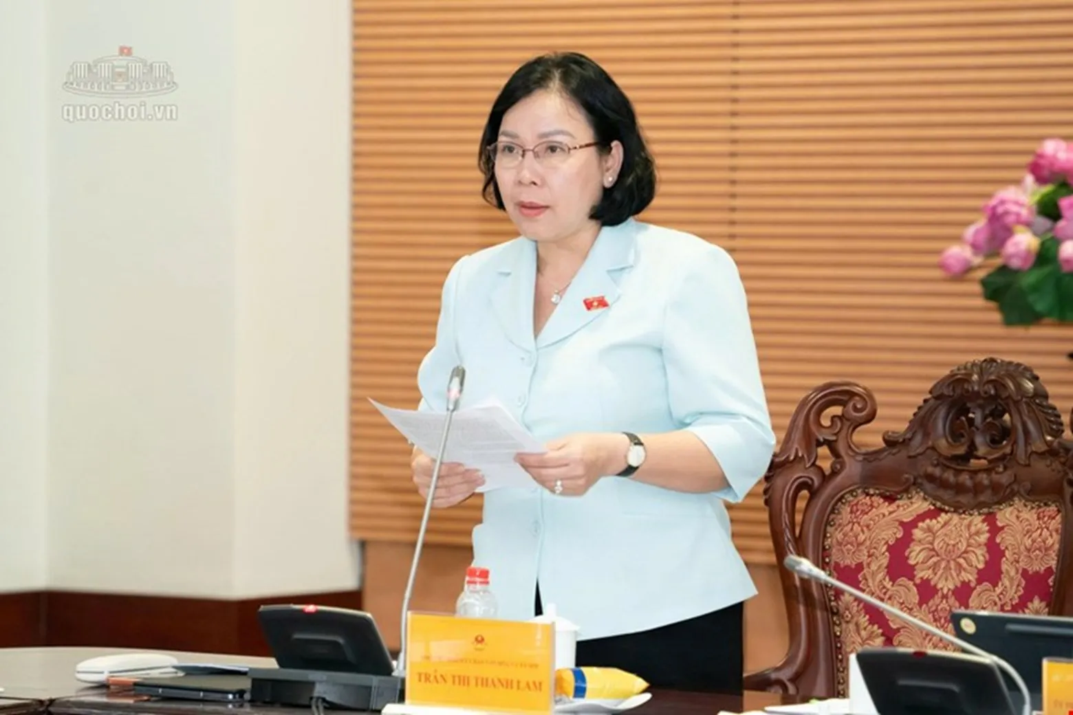 Phó Chủ nhiệm Ủy ban Văn hóa và Xã hội Trần Thị Thanh Lam cho biết, có ý kiến đề nghị nghiên cứu bổ sung ngày 27/7 - Ngày Thương binh - Liệt sĩ hằng năm là ngày nghỉ - Ảnh: Quochoi.vn