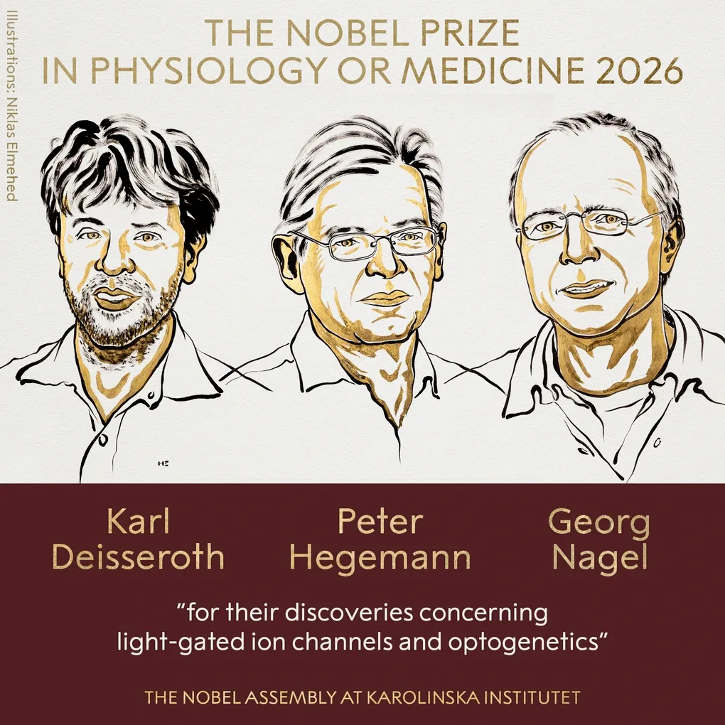 Ba nhà khoa học đạt giải Nobel Y sinh năm 2026 (Ảnh: Nobel)
