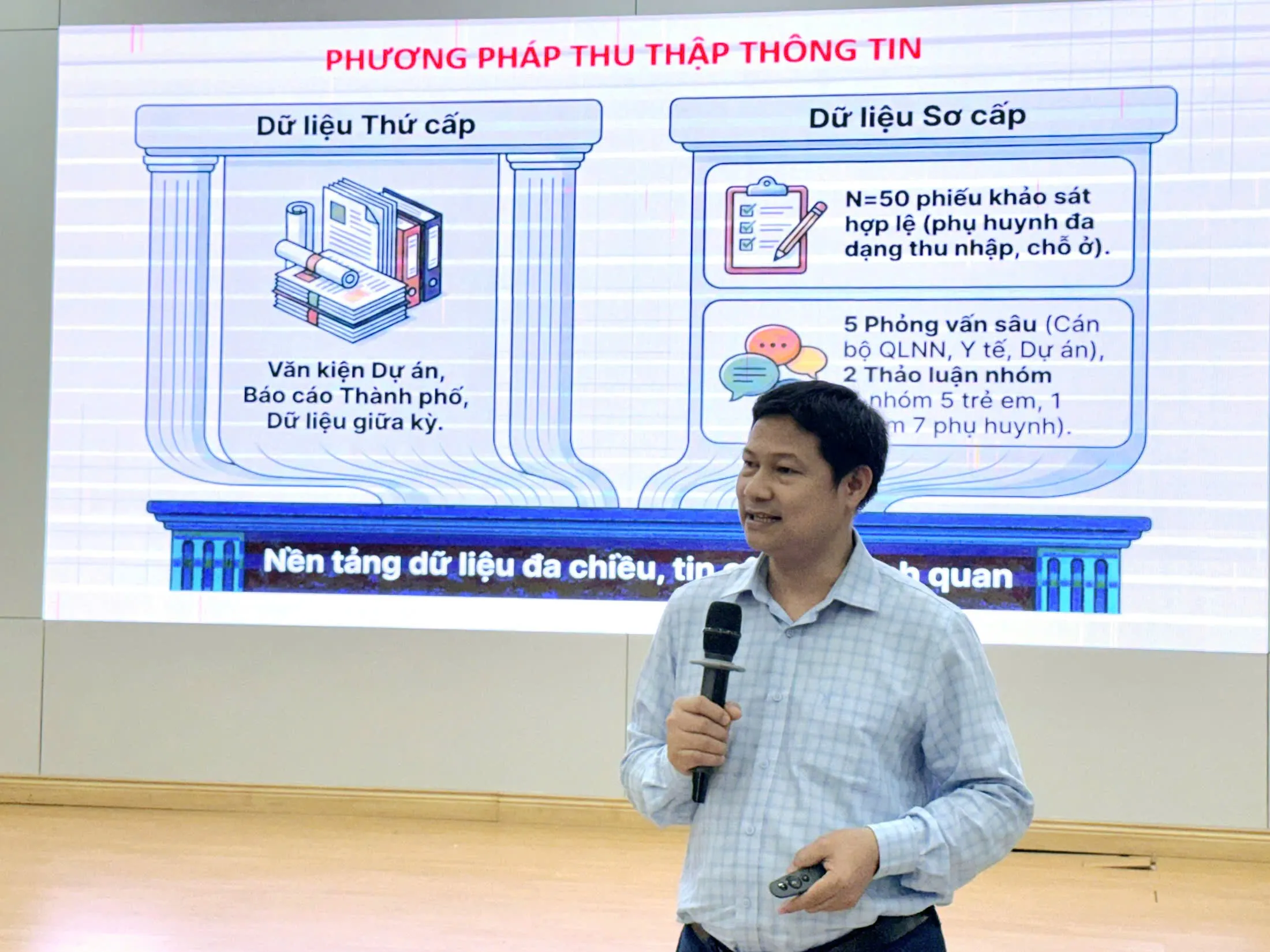 Ông Vũ Văn Hiếu, đến từ trường Đại học Tôn Đức Thắng chia sẻ tại chương trình