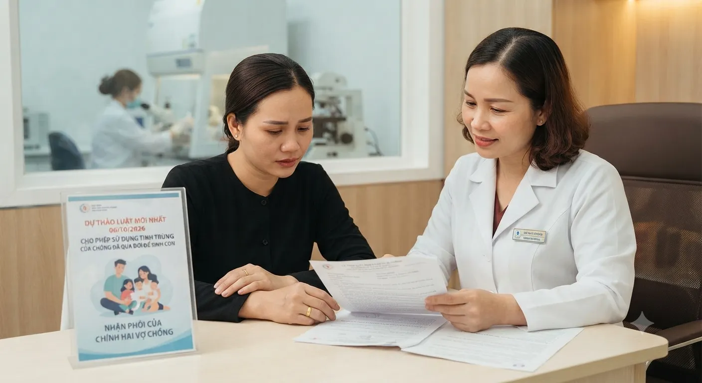 Đề xuất cho vợ sử dụng tinh trùng của người chồng đã qua đời