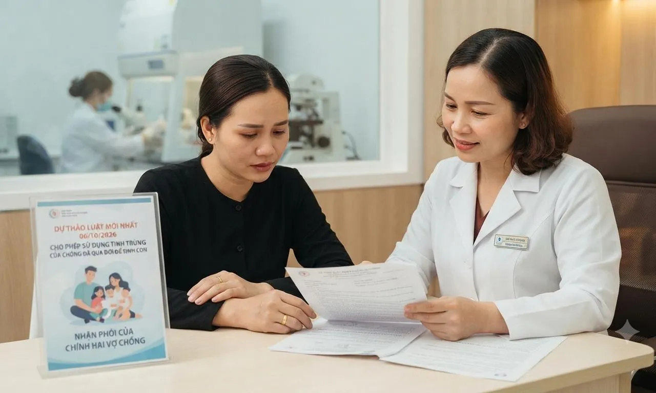 Đề xuất cho vợ sử dụng tinh trùng của người chồng đã qua đời