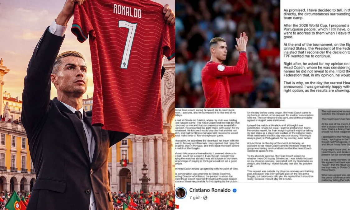 Ronaldo tung tâm thư 10 trang bóc phốt HLV, chốt tương lai tuyển Bồ Đào Nha